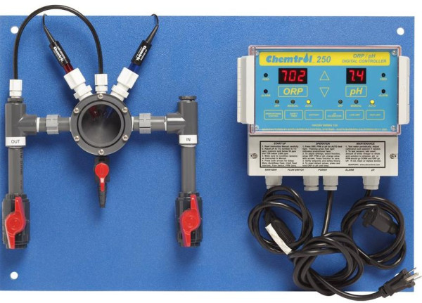 Chemtrol CH250IQ ORP/pH Digital Controller Package Mounted on Backboard
