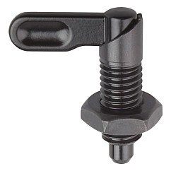 Kipp 3/4"-10 Cam Action Indexing Plunger, 8 mm (D), Steel, Style D (Qty. 1), K0348.0708A7
