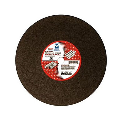 12" x 7/64" x 1" Low Horsepower Chop Saw Wheel Center Reinforced, Mercer Abrasives 603010 (10/Pkg.)