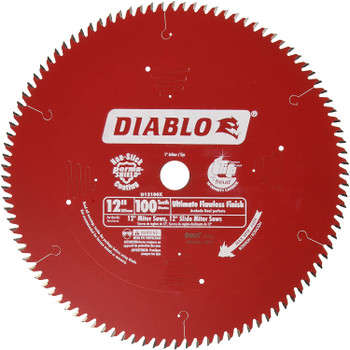 Diablo D12100X 12" x 100-Teeth Ultimate Polished Finish Saw Blade for Wood