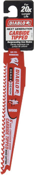 Diablo DS0606CWS 6" 5/7TPI Demo Demon™ Carbide Teeth Reciprocating Saw Blade for Nail-Embedded Wood