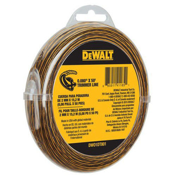 Dewalt DWO1DT801 String Trimmer Line, 50-Feet by 0.080-Inch