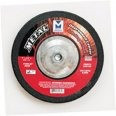 5" x 1/4" x 5/8" - 11 A24S T27 Depressed Center Grinding Wheel - Dual Grit, Mercer Abrasives 620110 (20/Pkg.)