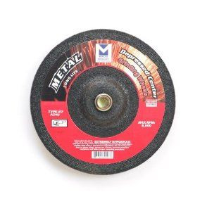 5" x 1/4" x 5/8" - 11 A24U T27 Depressed Center Grinding Wheel - Single Grit, Mercer Abrasives 624050 (20/Pkg.)