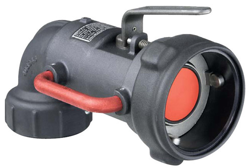 Emco Wheaton 3 in. Aluminum 90º Dry-Break Coupler w/ Nitrile Rubber Seals