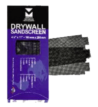 Drywall Sandscreen Sheets - 4-1/8" x 11", Grit: 180, Mercer Abrasives 250180 (25/Pkg.)