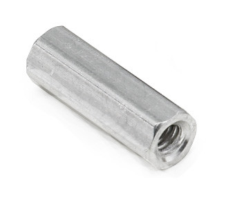 1/4" OD x 11/16" L x #8-32 Thread Aluminum Female/Female Hex Standoff, Plain (500/Pkg.)