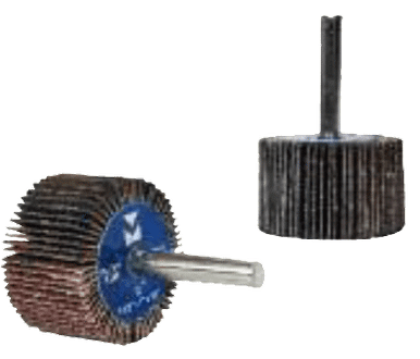 Flap Wheels - Mounted - 2-1/2" x 1" x 1/4", Grit: 240 , Mercer Abrasives 364240 (10/Pkg.)