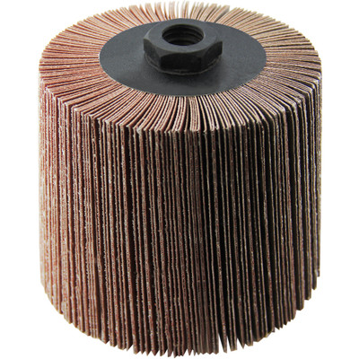 Wendt 323103 | 4 x 4 x 5/8-11 In. Threaded Abrasive Flap Wheel Drum / Roll | 60 Grit Aluminum Oxide