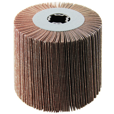 4 x 4 x 3/4 In. Quad-Keyway Abrasive Flap Wheel Drum / Roll | 180 Grit Aluminum Oxide | Metabo 623481000