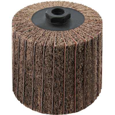 Wendt 323457 | 4 x 4 x 5/8-11 In. Threaded Interleaf Flap Wheel Drum / Roll | Very Fine / 240 Grit