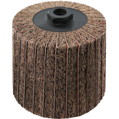 Wendt 323452 | 4 x 4 x 5/8-11 In. Threaded Interleaf Flap Wheel Drum / Roll | Medium / 80 Grit