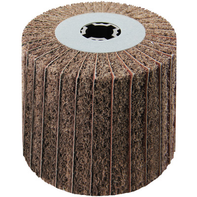 Wendt 323485 | 4 x 4 x 3/4 In. Quad-Keyway Interleaf Flap Wheel Drum / Roll | Fine / 150 Grit