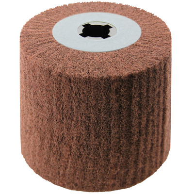 Wendt 323781 | 4 x 4 x 3/4 In. Quad-Keyway Non-Woven Nylon Abrasive Flap Wheel Drum / Roll | Medium Grade