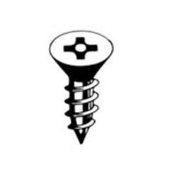 #12 X 1 Flat Head, Type A, Phillips Security Sheet Metal Screw, 18-8 Stainless Steel (100/Pkg.)