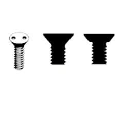 M6-1.0 X 30 Flat Head "Snake Eyes" Spanner Machine Screw, 18-8 Stainless Steel (100/Pkg.)