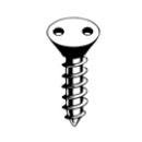 #6 X 3/8 Flat Head, Type AB, "Snake Eyes" Spanner Sheet Metal Screw, 18-8 Stainless Steel (100/Pkg.)