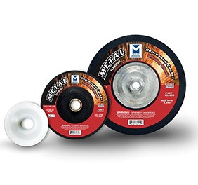 4-1/2" x 1/8" x 7/8" AC36R T27 Flexible Depressed Center Grinding Wheel, Mercer Abrasives 626020 (25/Pkg.)