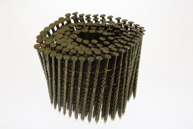 Grip Rite 3-1/4" x .120" 15 Degree Wire Coil Nails, Hot Dipped Galvanized, Ring Shank (2,500/Carton), #GRC12RDHG