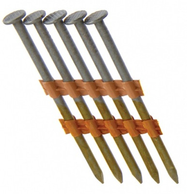 Grip Rite 2-3/8" x .113", 21 Degree Plastic Strip Round Head Nails, Bright, Smooth Shank, (5,000/Carton), #GR07