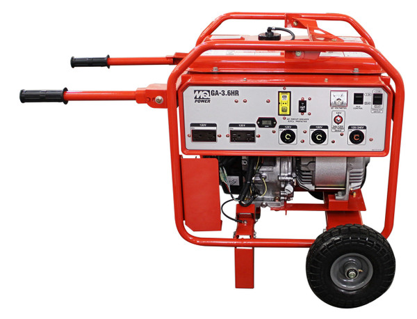 Multiquip GA36HR Portable Generator - 3.6kW, 120/240V, Honda GX240, GFCI, Wheel Kit