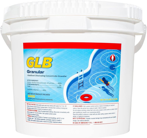 GLB Dichlor Stabilized Granular Chlorine 25 Lb Pail 71222