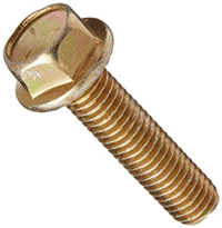 1/2"-13 x 1-1/4" Grade 5 Serrated Hex Flange Machine Bolt, Indented, Zinc Yellow (300/Pkg.)