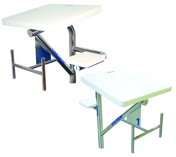 Spectrum Aquatic Grizzly Single Post Starting Platform, No Anchor, Side Step 21654 & Rear Step 21655