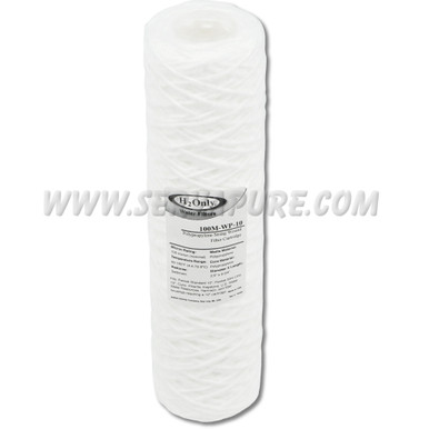 H2Only 100M-WP-10, 100 Micron Wound Polypropylene, 2.5" x 10"