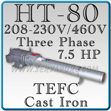 Webtrol H80B6-3PHT HT Series Booster Pump, Cast Iron