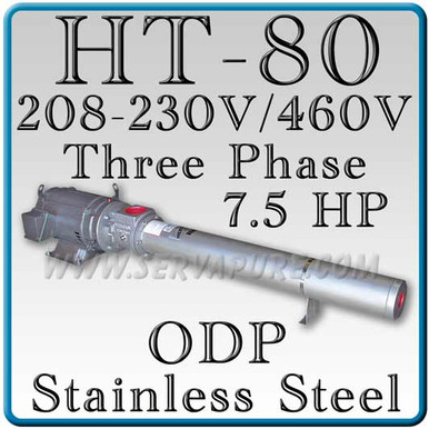 Webtrol H80B6-3PH HT Series Booster Pump, Cast Iron