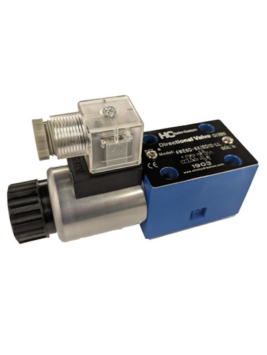 Cetop D03 (ISO NG6) Solenoid OperatedDirectional Valves: 12 VDC DIN, 4-way 2-Position, Spring Return