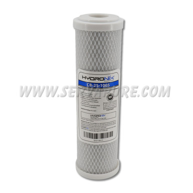 Hydronix CB-25-1005, Carbon Block Filter, 2.5" x 9-7/8", 5 Micron
