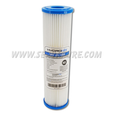 Hydronix SPC-25-1005, Sediment Pleated Cartridge, 2.5" x 9-7/8", 5 Micron