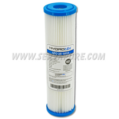 Hydronix SPC-25-1010, Sediment Pleated Cartridge, 2.5" x 9-7/8", 10 Micron