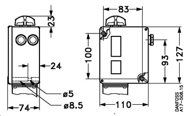 017-503466 Danfoss Pressure switch, RT6B