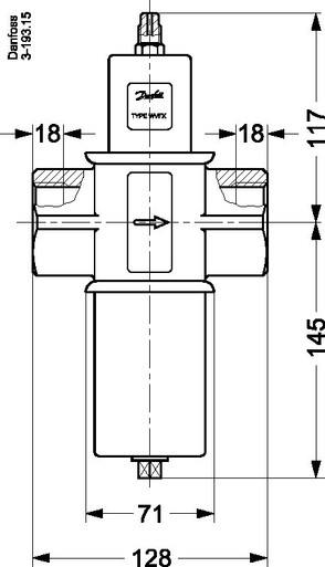 003F1240 Danfoss Pressure operated water valve, WVFX 40