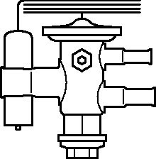 068U2286 Danfoss Thermostatic expansion valve, TUAE