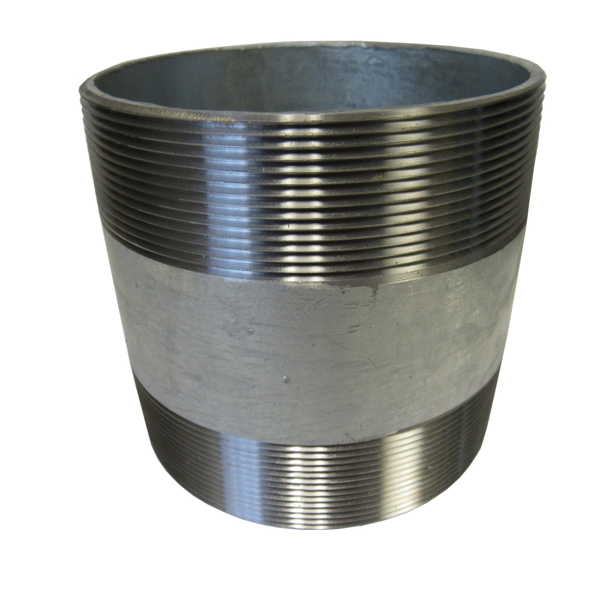 Galvanized Pipe Nipple, 3 Inch x 6 Inch