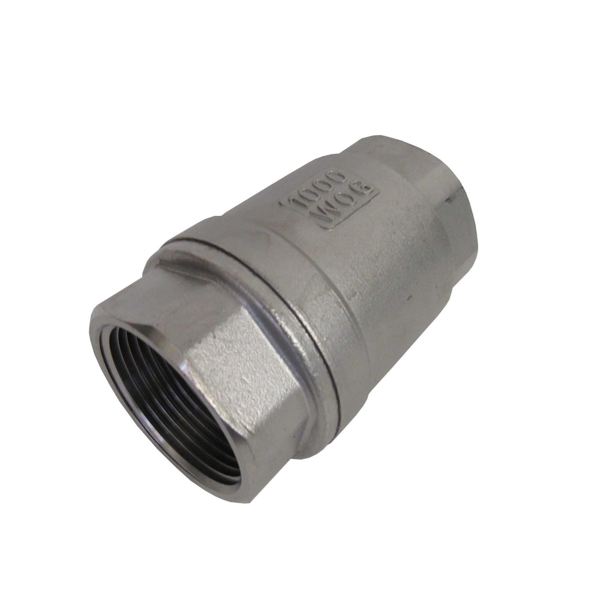 1/2 Inch NPT 304 Stainless Steel Spring Check Valve, 1000 WOG