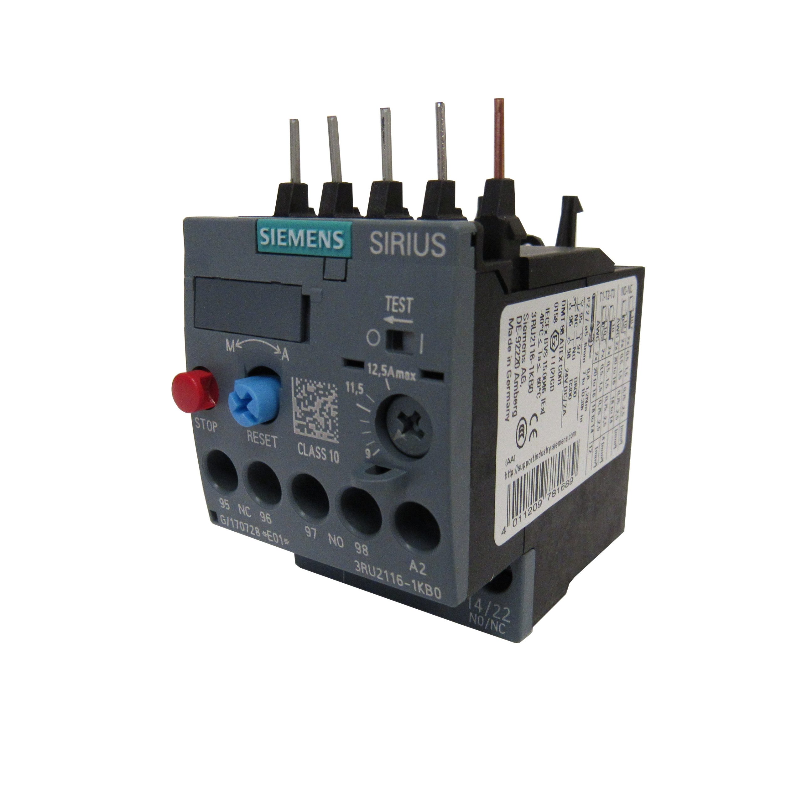 Siemens Sirius 3RU2126-4DB0 Thermal Overload Relay, 20-25 Amp