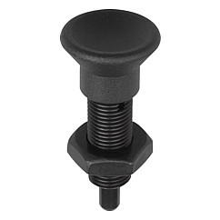 Kipp 3/4"-10 Indexing Plunger without Collar, Stainless Steel, Extended Locking Pin Hardened - Style H (Qty. 1), K0633.202410A7