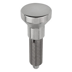 Kipp 1"-8 Indexing Plunger without Collar, All Stainless Steel, Locking Pin Not Hardened - Style G (Qty. 1), K0634.111516A8