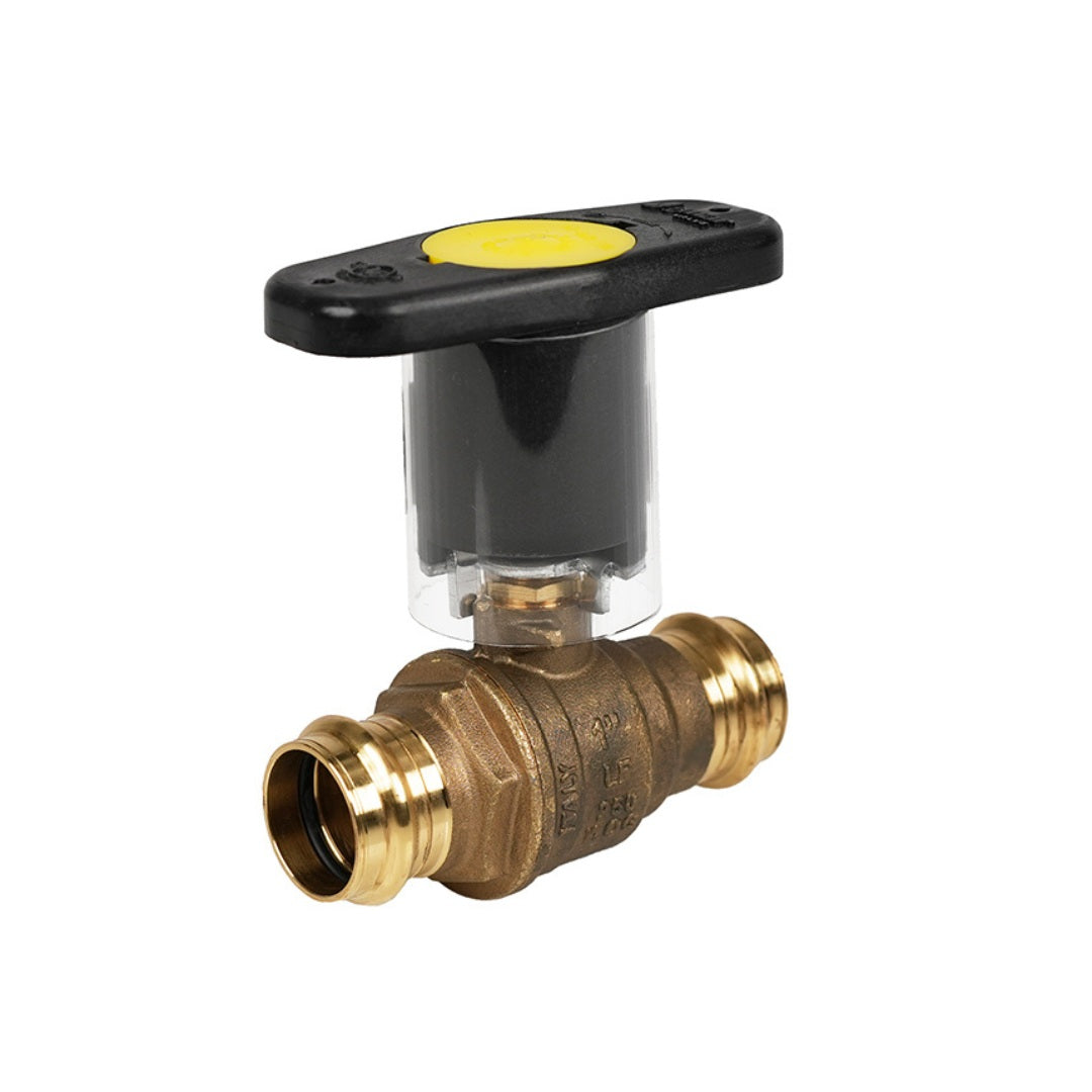 Jomar 100-204G-IH 3/4 Inch Full Port Press Connection Lead Free Brass Ball Valve with Insulated Handle