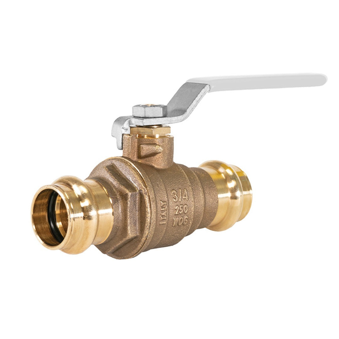 Jomar 100-203G 3 Pack - 1/2 Inch Full Port Press Connection Lead Free Brass Ball Valves