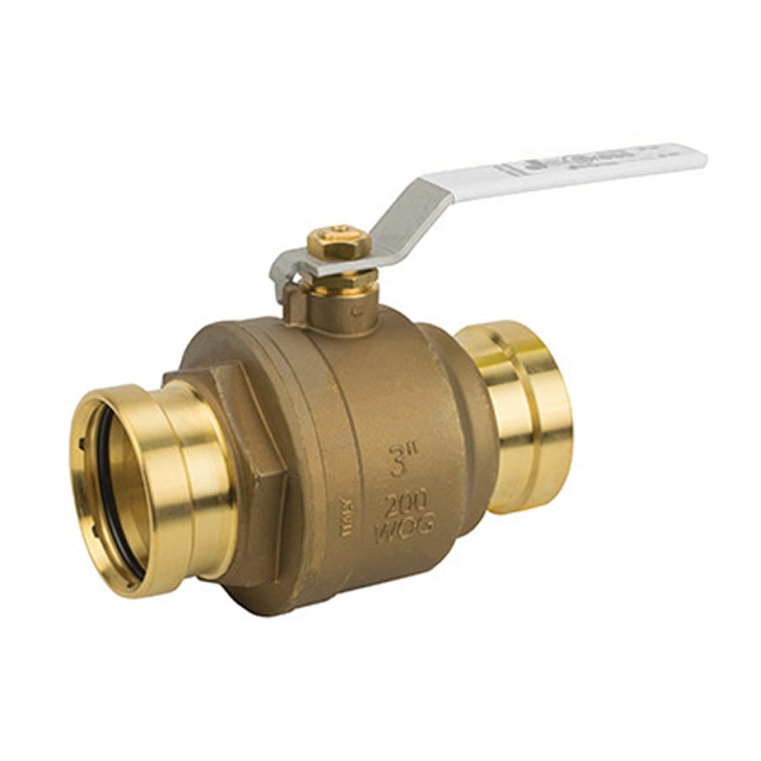 Jomar 100-209XLCG 2-1/2 Inch Full Port Press XLC Connection Lead Free Brass Ball Valve