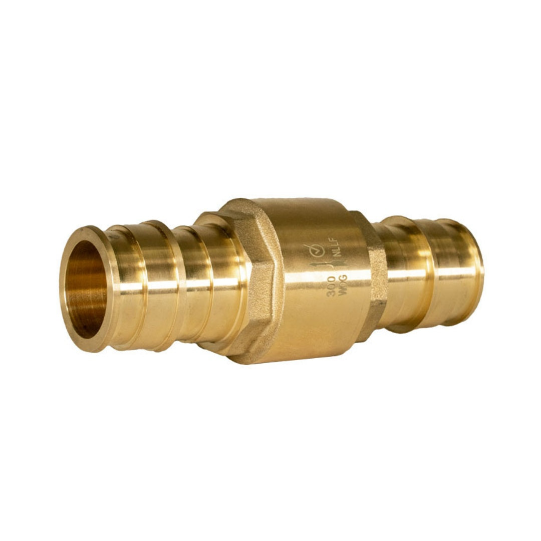 Jomar 105-634G 3 Pack - 3/4 Inch Expansion Pex Connection Lead Free Brass Inline Check Valves
