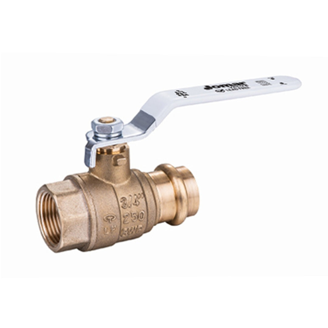 Jomar 150-563G 4 Pack - 1/2 Inch Full Port Press x FIP Connection Lead Free Brass 2-Piece Ball Valves