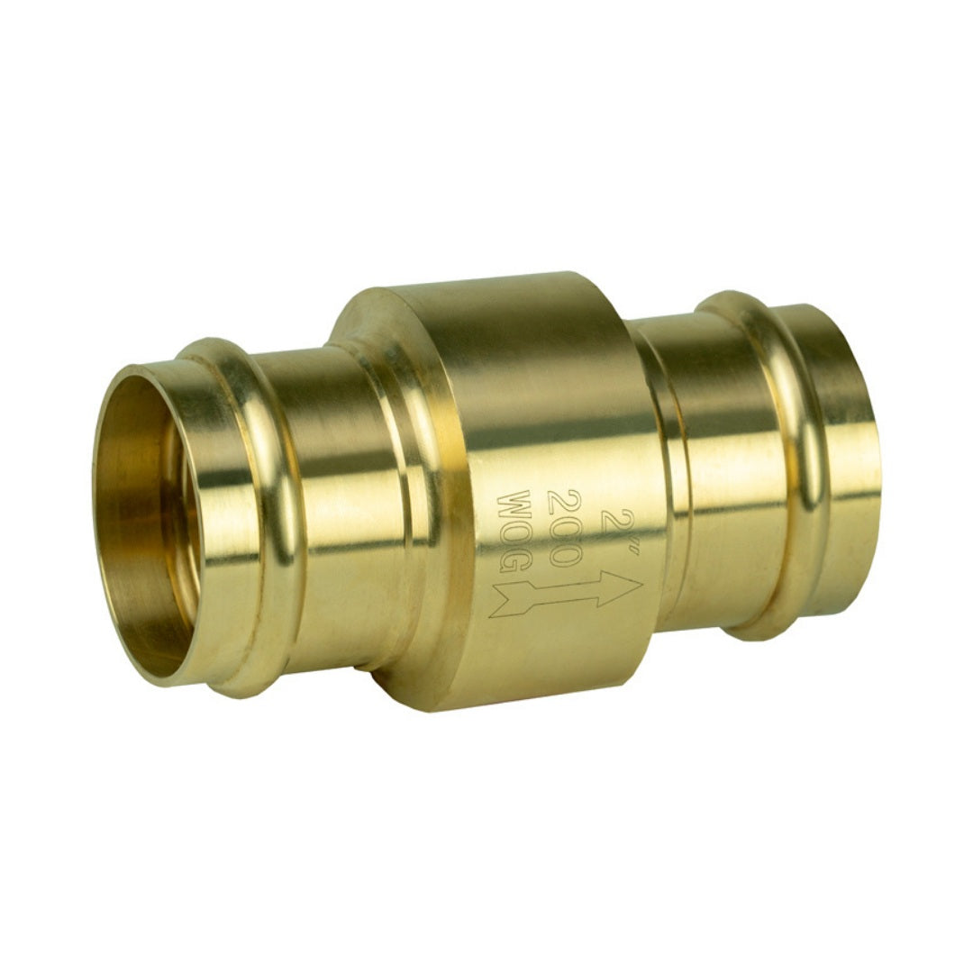 Jomar 105-623G 4 Pack - 1/2 Inch Press Connection Lead Free Brass Inline Check Valves
