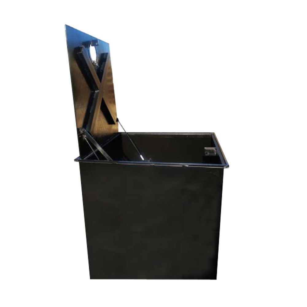 48 X 48 X 48 Inch Square Manhole Well Vault, Hinged, Locking Lid, Water Resistant, Lift Assist, A0717-748VWL
